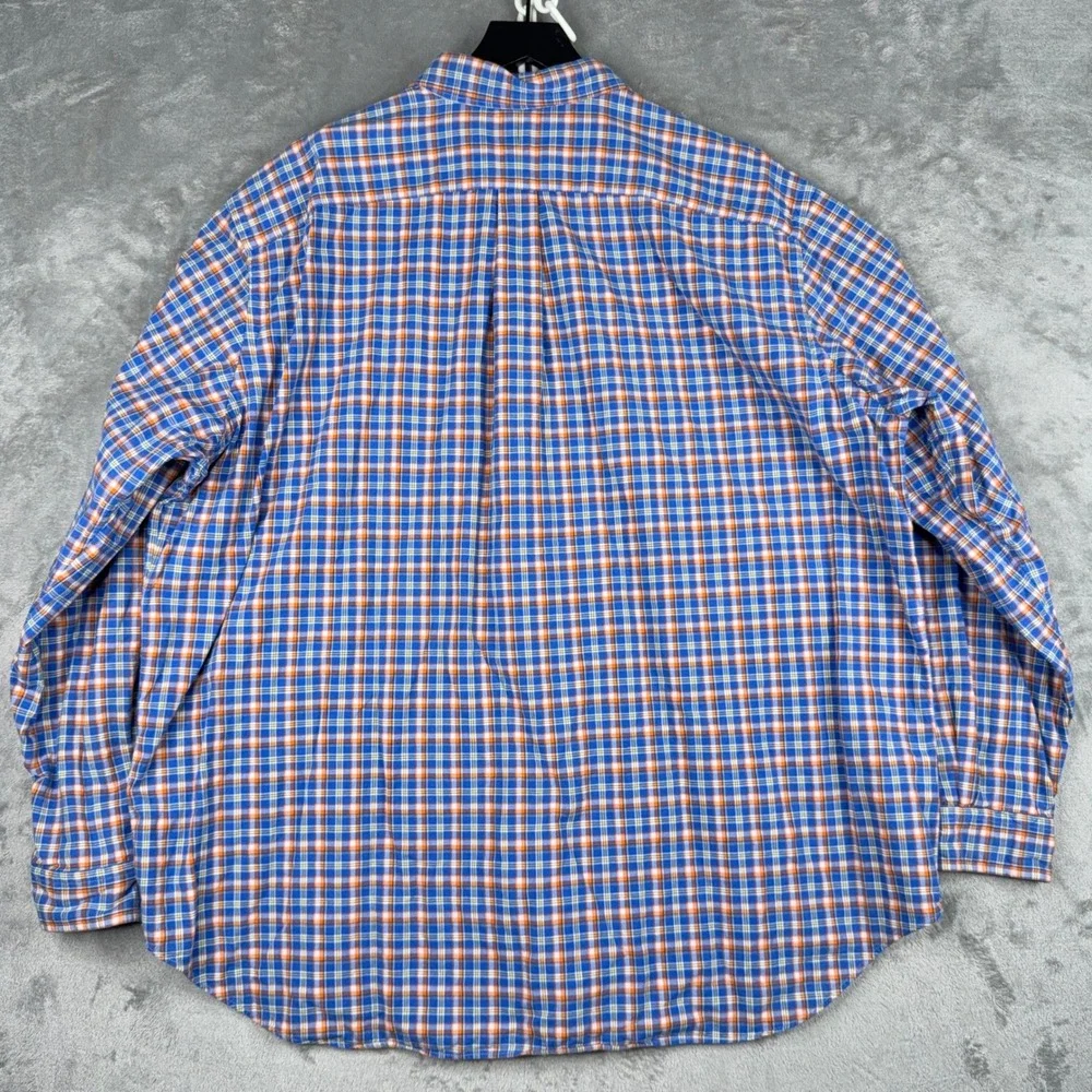 Vtg Ralph Lauren Classic Fit Plaid Check Double Faced Cotton Shirt Mens 2XB Pony - Picture 3 of 14
